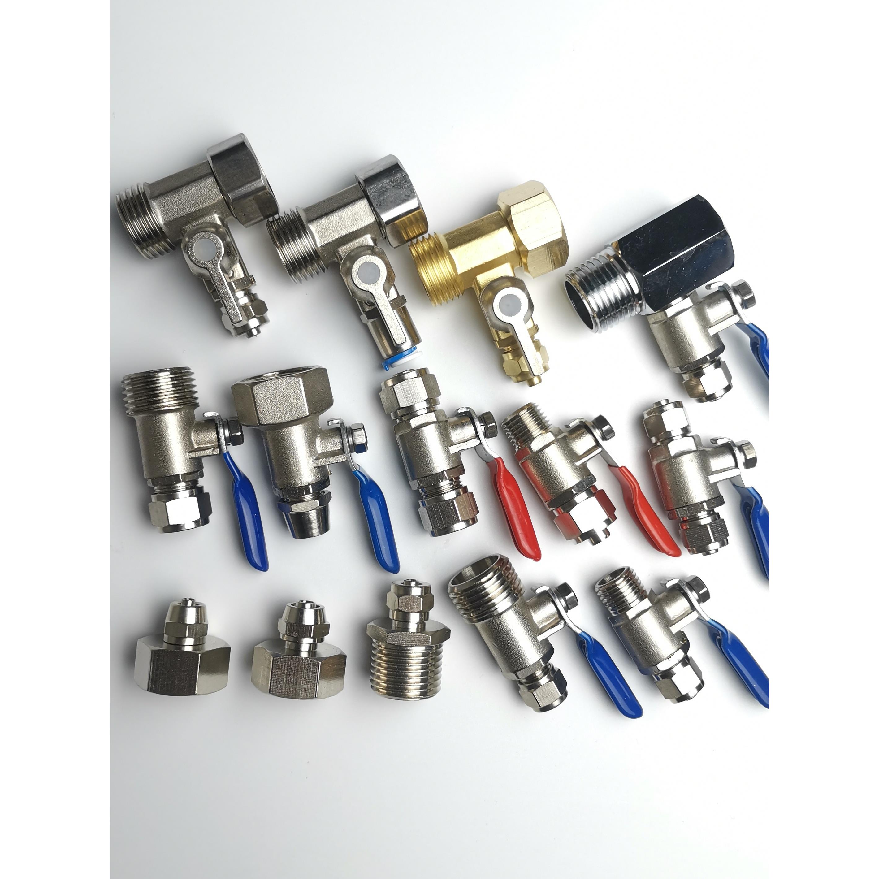 净水器球阀三通接头4分转2/3分开关阀门管线饮水进水机分水阀配件