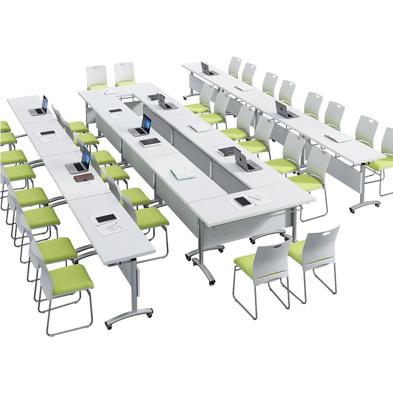折叠培训桌椅机构课桌椅子可移动桌子折叠会议桌可伸缩长条活动桌