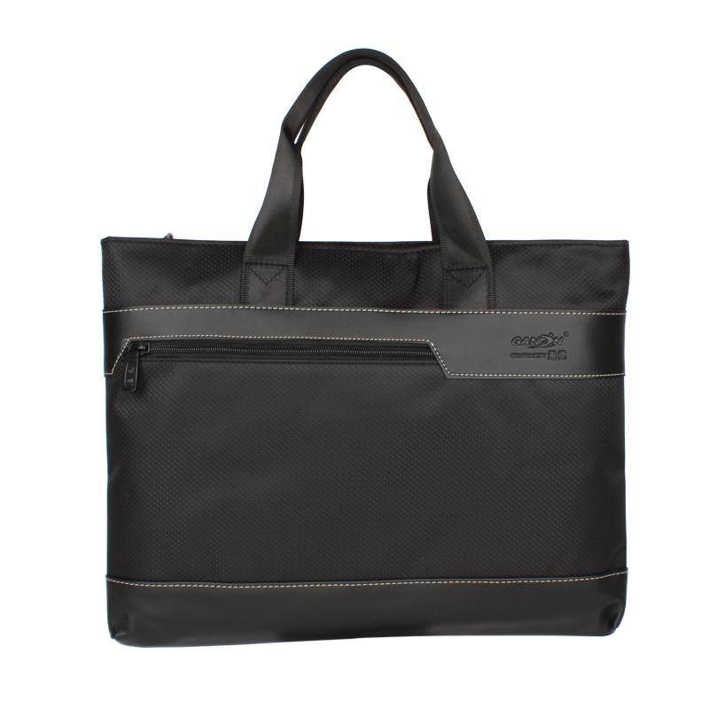 竖版手提文件袋A4牛津帆布公文包男女士办公会议资料袋定制拉链