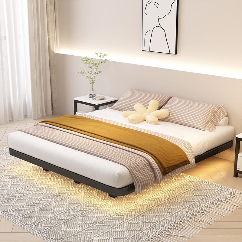 悬浮床简约无床头小户型榻榻米排骨架悬空刚架双人主卧铁艺床