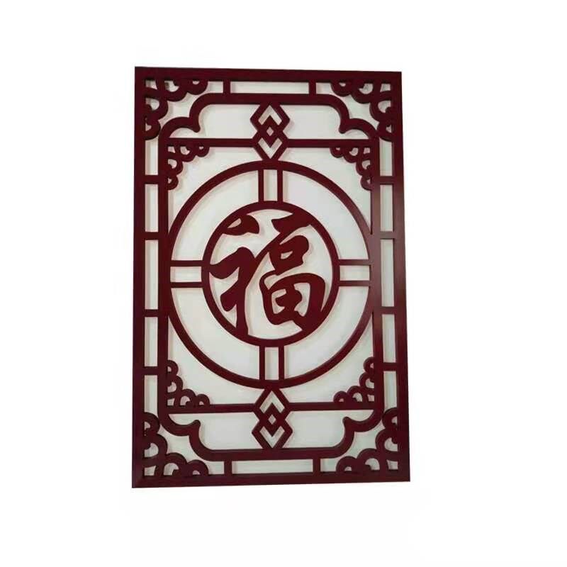 新款PVC雕花板镂空吊顶隔断中式花格客厅走廊玄关背景墙欧式装饰