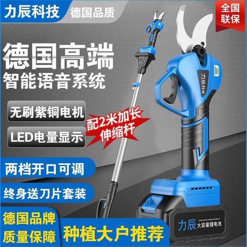 德国进口电动剪刀锂电修枝剪充电式果树粗枝剪园林树枝强力电剪子