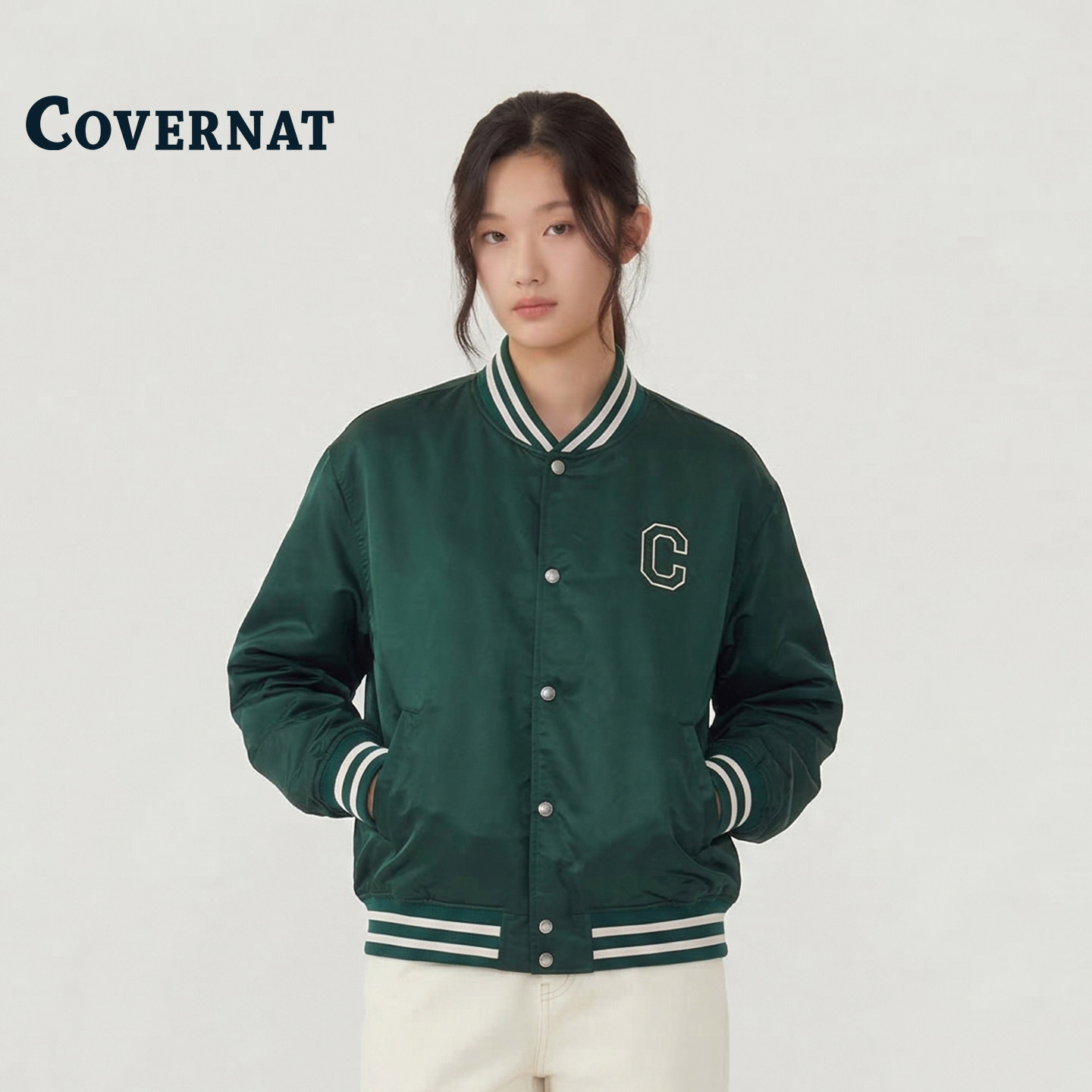 COVERNAT韩国棒球服2026年新款外套宽松长袖休闲街头美式飞行夹克