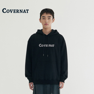 早秋 休闲宽松套头连帽外套情侣装 COVERNAT韩国卫衣男款 2025新款