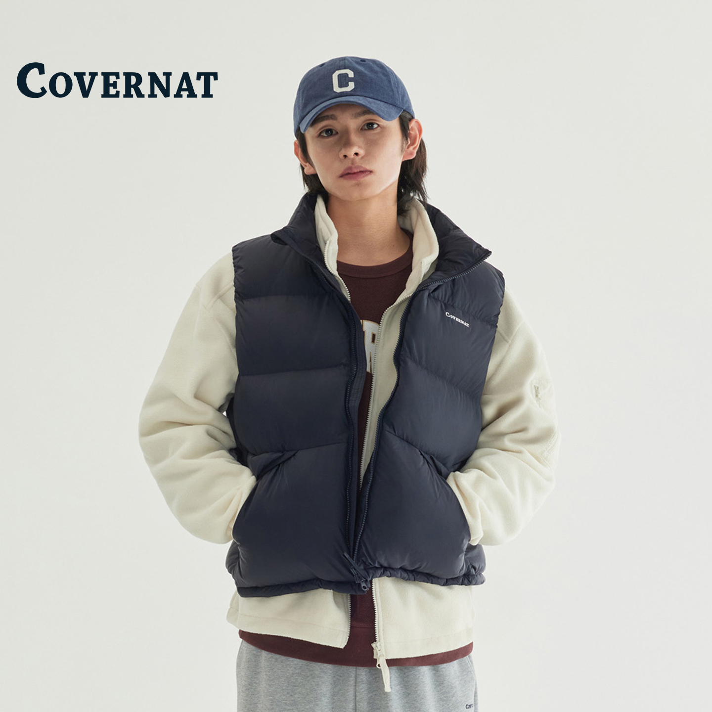 COVERNAT韩国羽绒马甲高级感叠穿
