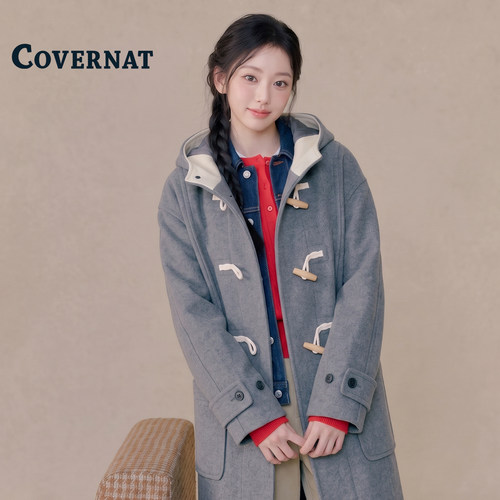 COVERNAT韩系羊毛长款外套
