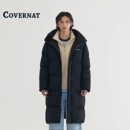 COVERNAT韩国长款 羽绒服加厚基础百搭休闲鸭绒连帽外套男女同款