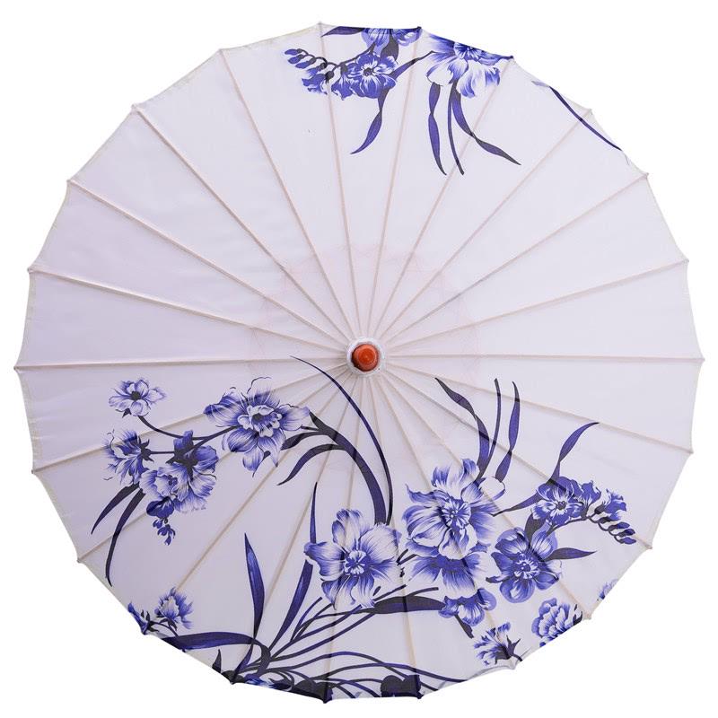 青花瓷古装油纸伞古代道具古典伞舞台舞蹈伞跳舞演出雨伞装新款