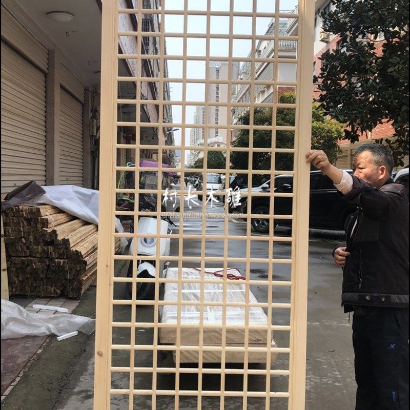 木雕隔断花格实木新中式镂空雕花仿古门窗屏风遮挡玄关吊顶背景墙