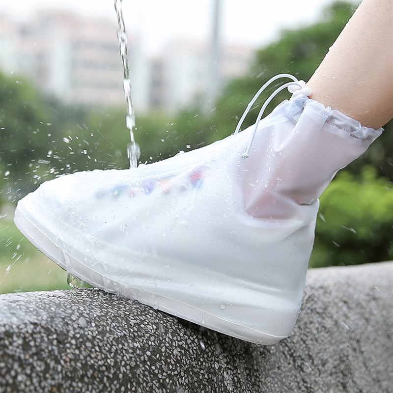 拉链雨鞋防水套女外穿防滑耐磨雨靴套成人透明儿童水鞋下雨鞋子套