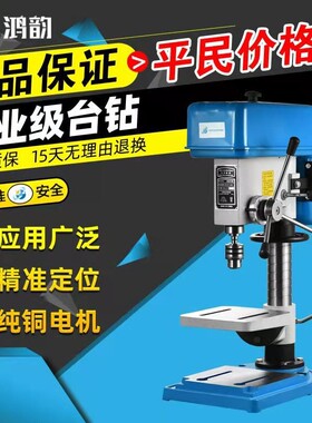 鸿韵工业台钻小型台式钻床大功率钻铣床攻三用多功能台转220v380v