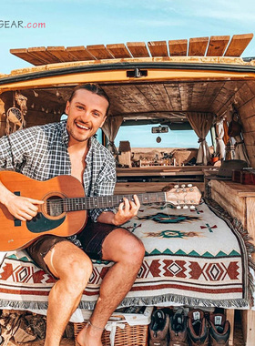 Vanlife床车毯子 民族风露营盖毯 波西米亚风线毯 野餐坐垫