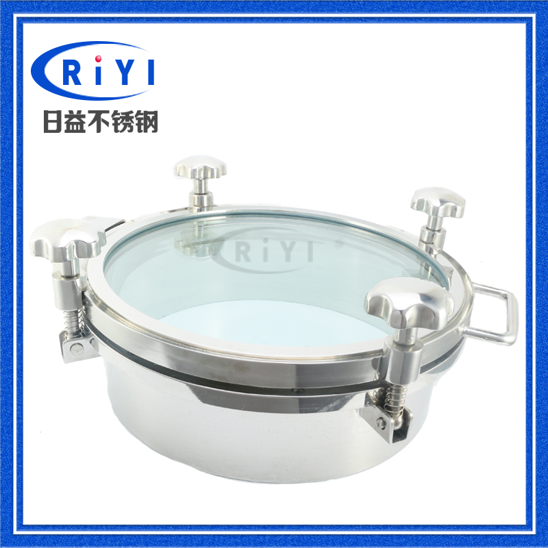 304卫生级大玻璃人孔不锈钢法兰视镜视窗可视手孔酿酒manhole热销