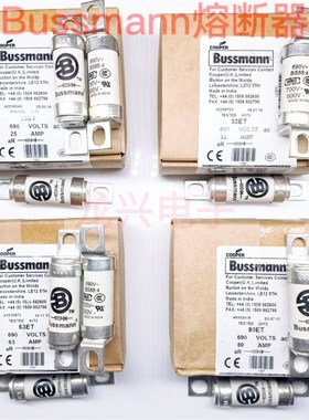 全新25ET 32ET 63ET 80ET 80A 690V BUSSMANN熔断器 BS88:4保险丝