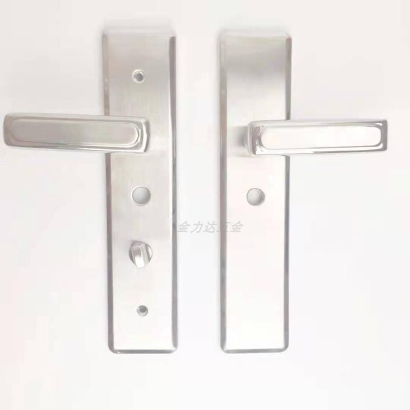 防盗门不锈钢把手特能锁芯圆孔拉手碰锁面板通用王力门锁具配件