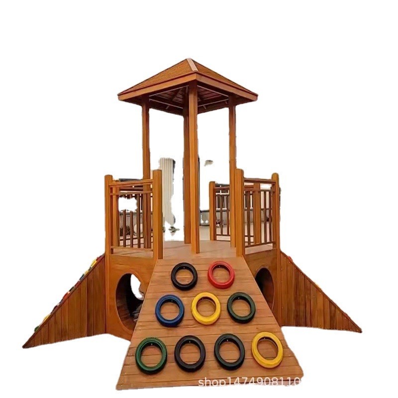 公园幼儿园木质攀爬架儿童户外小区攀爬架室外大型木质滑梯