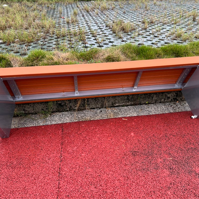 不锈钢商业广场美陈休闲椅 公共座椅防腐木凳公园椅户外家具