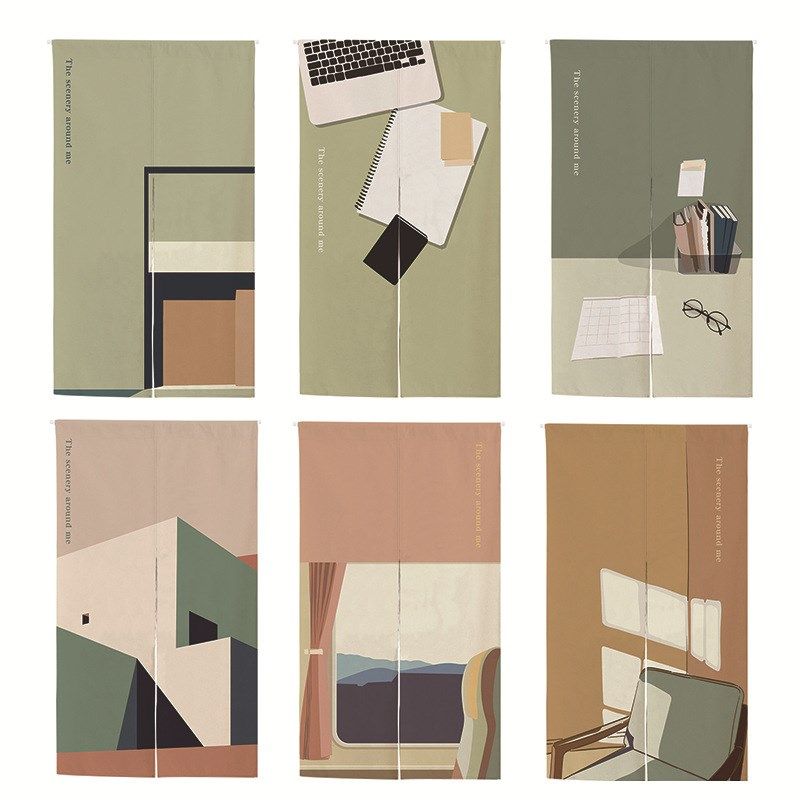 现代小清新布艺门帘商用装饰帘餐厅饭馆门厅隔断帘厨房防油烟半帘,居家布艺,定制窗帘,淘宝优惠券,粉丝福利购,淘宝优惠卷