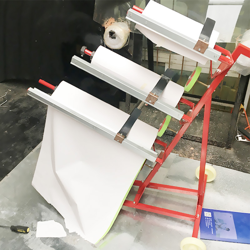 多功能汽车喷漆遮蔽纸架子喷涂油漆保护膜移动支架切割架遮蔽纸架