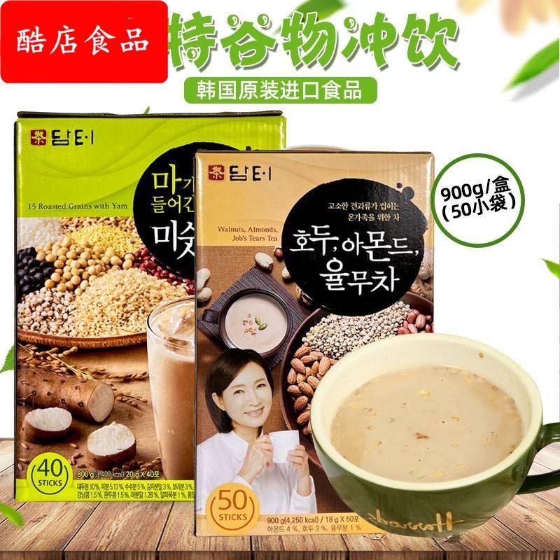 韩国谷物粉杂粮粉丹特五谷茶红豆薏米粉八宝坚果茶杂粮五谷早餐粉