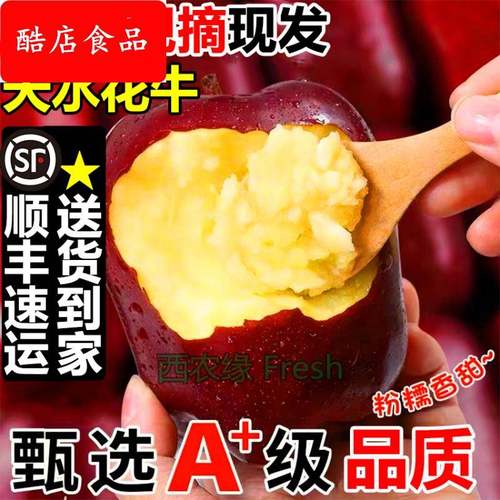 顺丰甘肃天水花牛粉面沙甜苹果婴儿辅食刮泥苹果老人吃面苹果