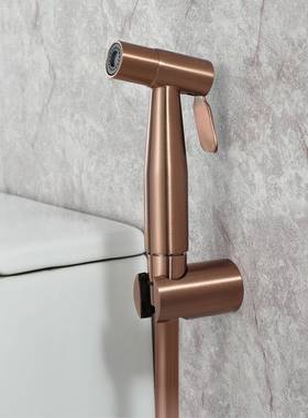 卫HI09021A生间马桶清洁圆形不锈钢瑰金枪喷进套装1.2米PVC玫管一