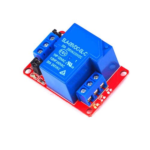 1路继电器模块5V12V24V带光耦隔离支持30A250V高低电平触发大电流