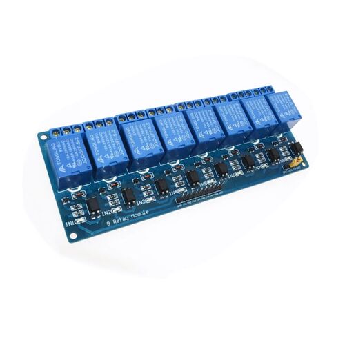 8路电磁继电器模块5V12V24V光耦驱动串口8路低触发控制开关板