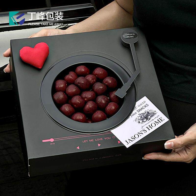 丁峰·水果包装果切盒唱片机造型水果礼盒车厘子小众创意打包盒