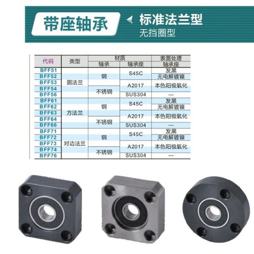 圆法兰 轴承座 标准型 BFF51/52/66-6900ZZ 6000ZZ 6200ZZ 6801ZZ