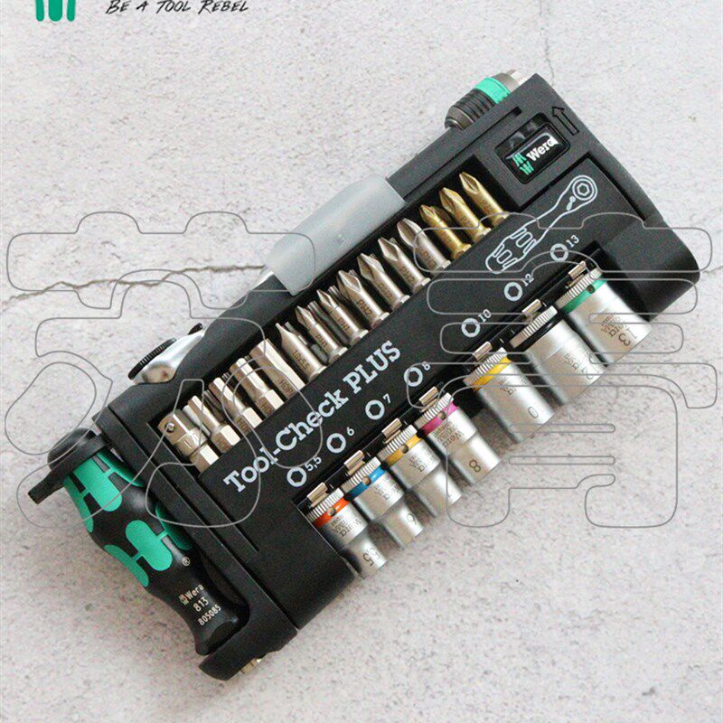 Wera维拉迷你棘轮扳手套筒组合套装8001A Tool-check PLUS 39件套