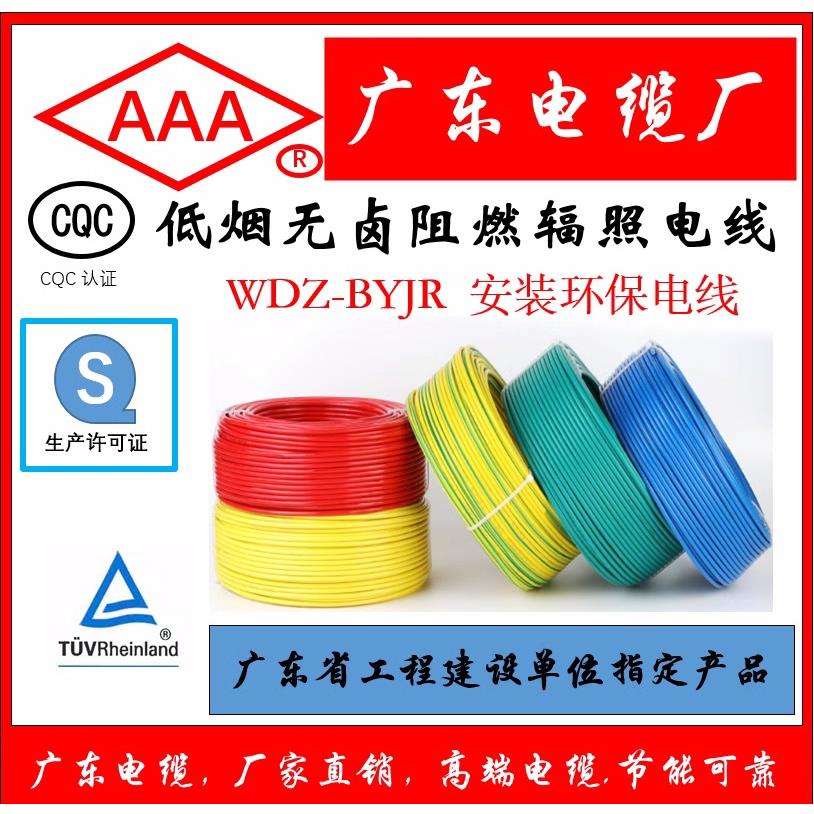 WDZB低烟无卤阻燃辐照高温 广东电缆厂 电线软线线缆国标电线电缆
