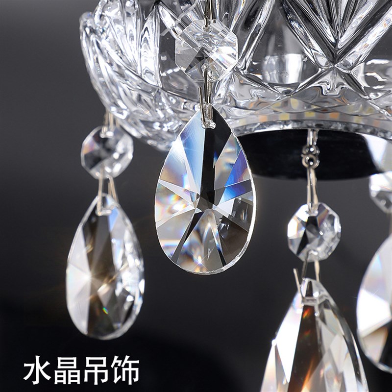 卧室床头小吊灯法式轻奢水晶长线吊灯网红高级感电视背景墙装饰灯