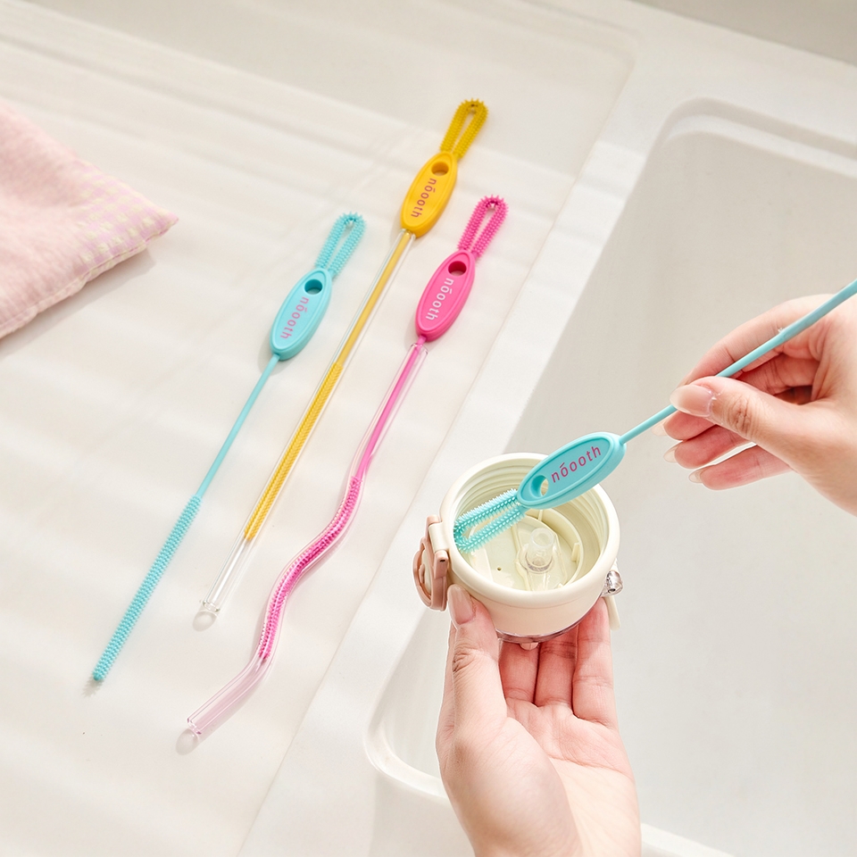 硅胶吸管刷加长缝隙刷子