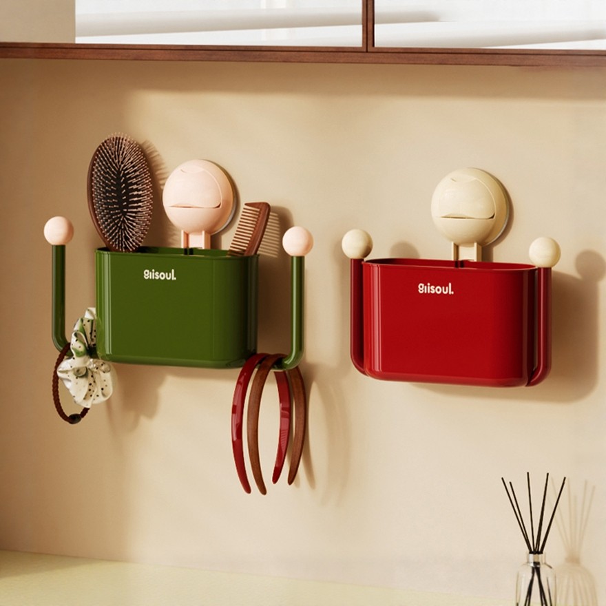 吸盘发圈收纳挂钩免打孔