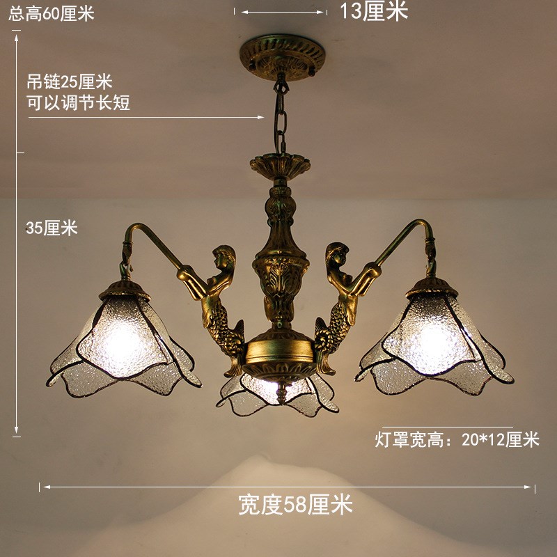 欧式田园荷花蒂凡尼客厅餐厅书房吊灯酒店大堂装饰酒吧工程吊灯