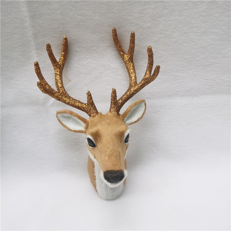 仿真小鹿头 仿真鹿头 梅花鹿圣诞树创意装饰