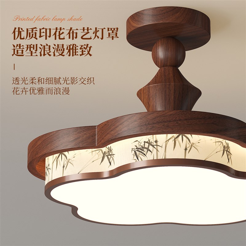 中古风餐厅吊灯宋式美学古典高级感布艺设计卧室吸顶灯护眼书房灯