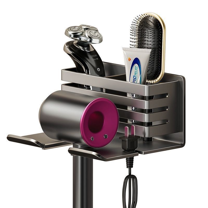 吹风机置物架免打孔卫生间壁挂式电吹风支架浴室风筒收纳架子挂架