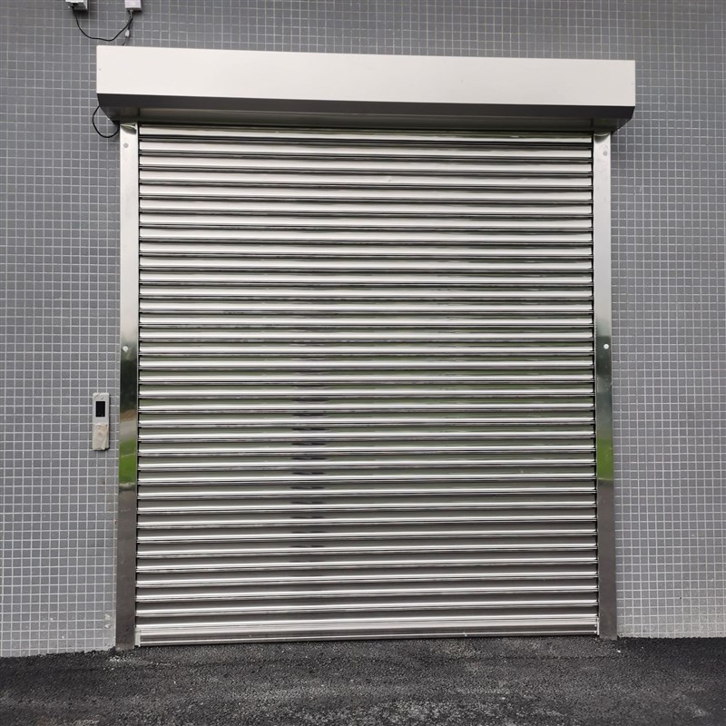 工厂电梯门仓库门防盗201不锈钢电动卷帘门无线遥控卷闸门304