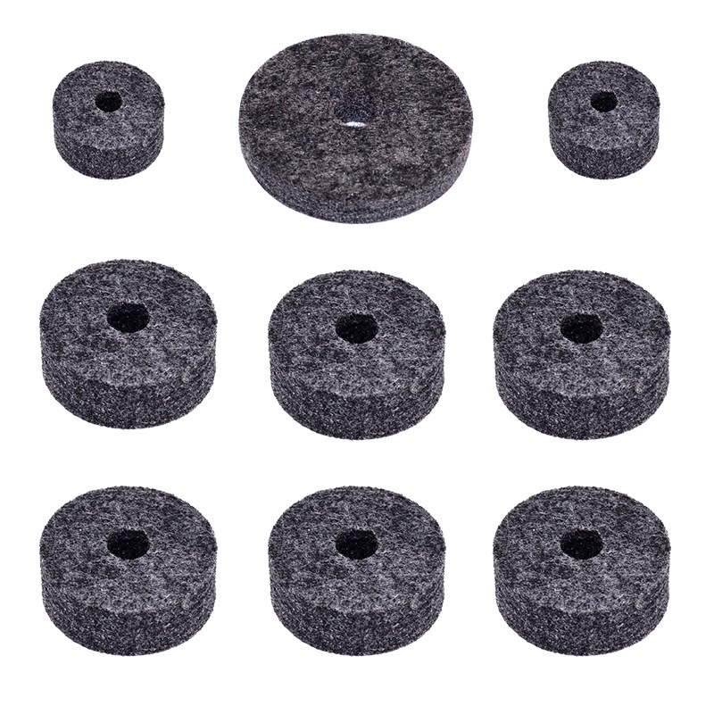 18件架子鼓毛毡垫套装 防滑架子鼓毛毡 架子鼓配件