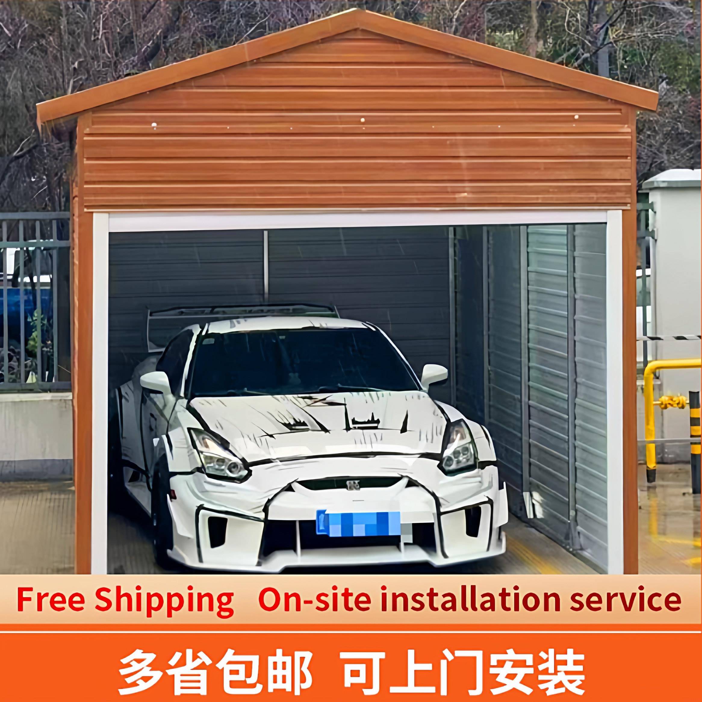 出口车棚停车棚户外家用汽车防晒轿车遮阳棚简易移动车库雨棚厂家