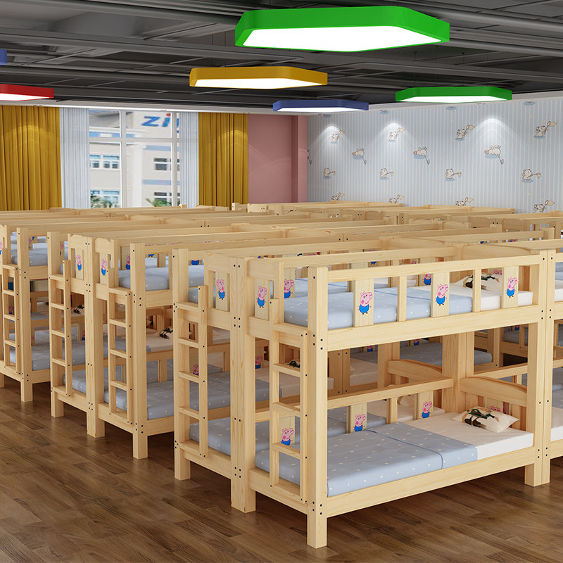 幼儿园午睡上下床双层床实木午托C午休上下铺床小学生托管班儿童