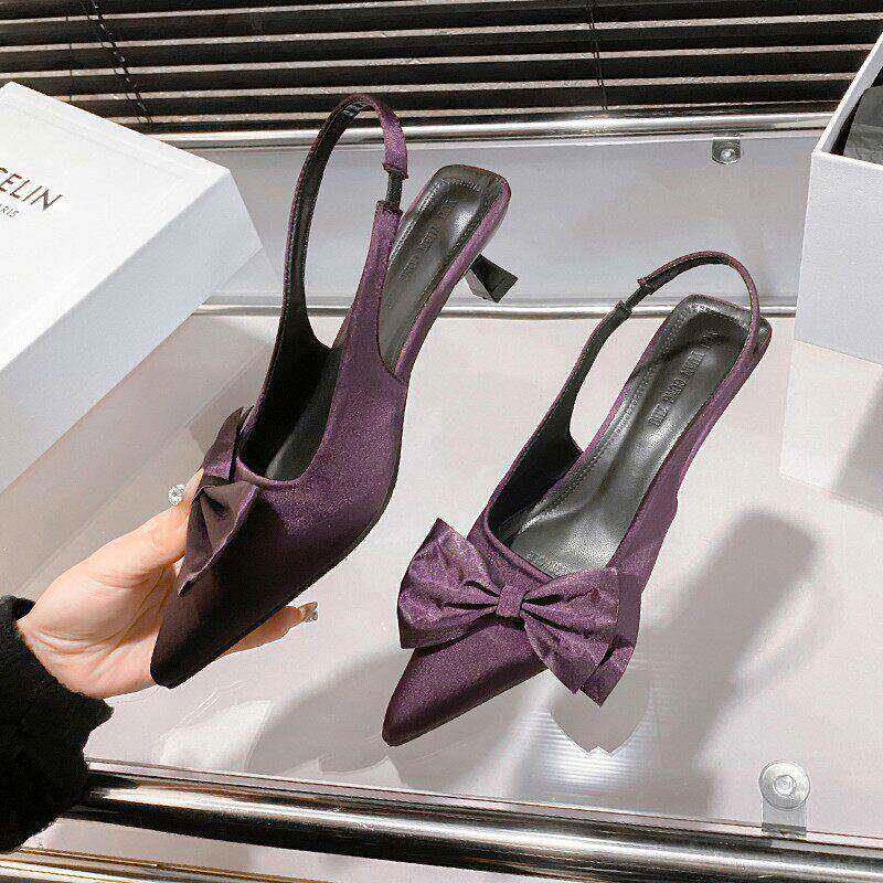 新女品大码女鞋宽胖到脚鞋子夏高155季新款凉鞋尖头跟鞋低跟