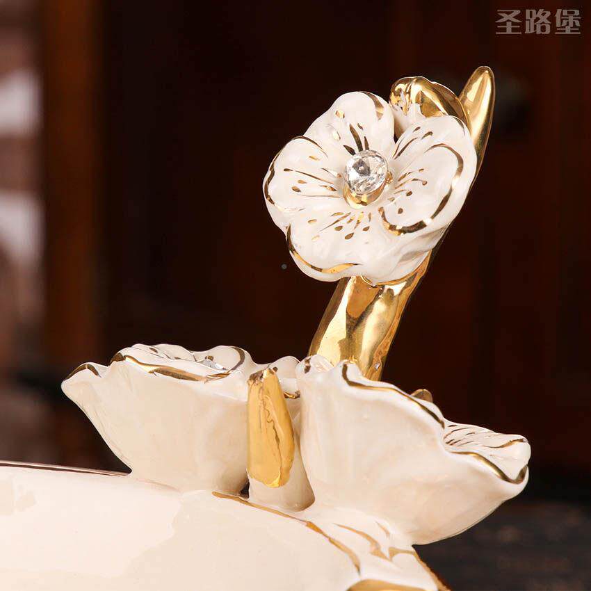 瓷欧式大号陶菸灰缸摆摆件客档装饰菸缸厅茶几奢华装饰品件高陶瓷