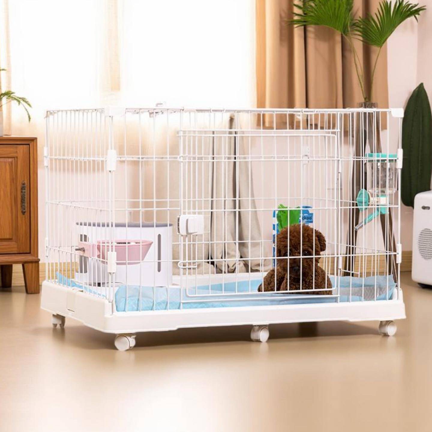 狗笼中小型犬内狗窝小宠物室笼具泰迪子犬笼子围狗JWF20231栏大号