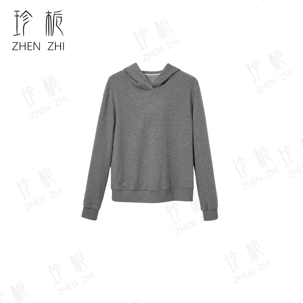 纯色百搭连帽套头长袖卫衣