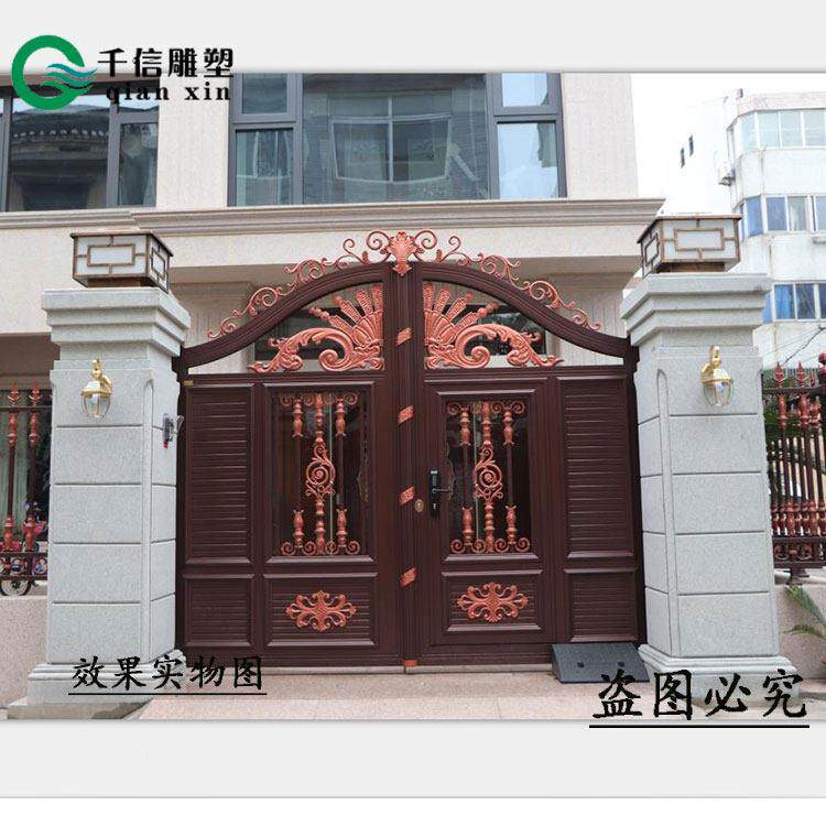 石别雕式门柱大理石花岗TKQ岩柱子墅社门口摆区件欧室外大门石柱