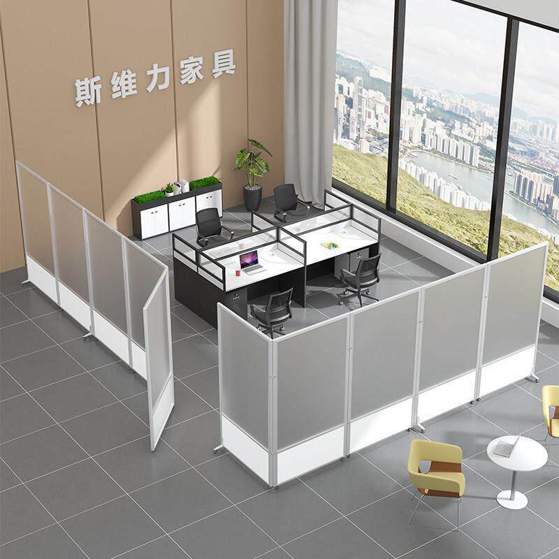 办室移动屏风公司工厂车间隔断隔墙swl00215压公克力透明板折叠推