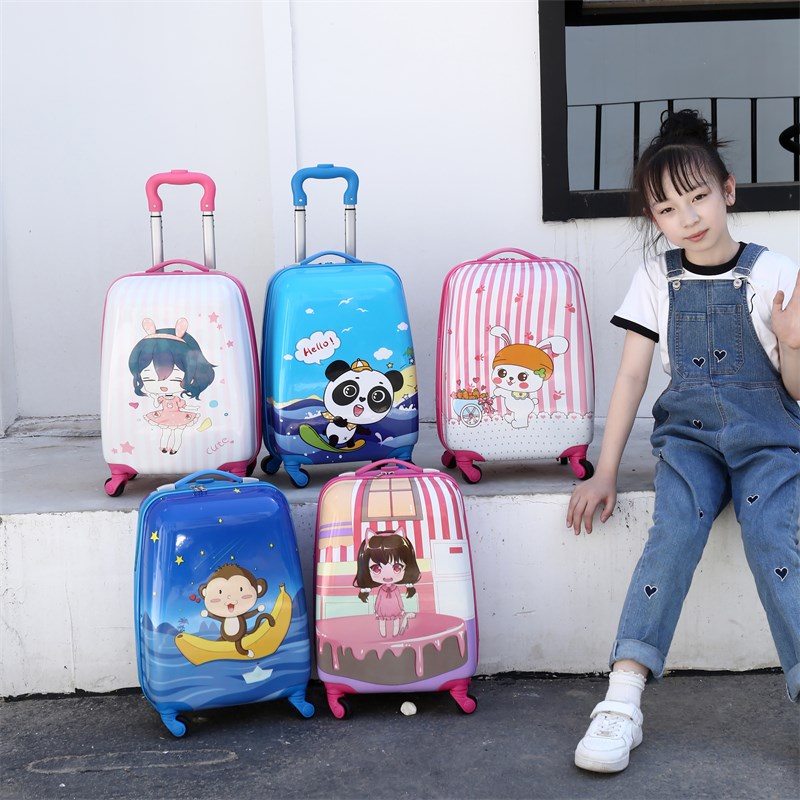 新款儿童行李箱万向轮卡通宝宝拉杆箱学生男孩女孩可坐登机旅行箱
